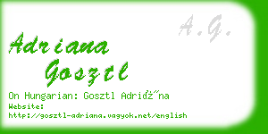 adriana gosztl business card